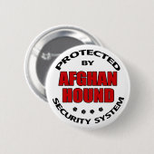 Afghan Hound Sicherheit Button (Vorne & Hinten)