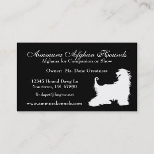 Afghan Hound Silhouette Business Cards Visitenkarte