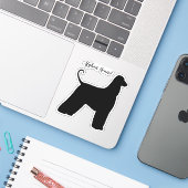 Afghan Hound Silhouette Hunde Rasse Vinyl Sticker (Laptop mit iPhone)