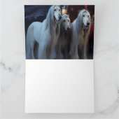 Afghan Hound Snowy Sleigh Ride Weihnachtsdekor Karte (Innenseite)