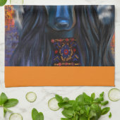 Afghan Hound Southwestern Art Geschirrtuch (Gefaltet)