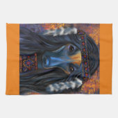 Afghan Hound Southwestern Art Geschirrtuch (Horizontal)