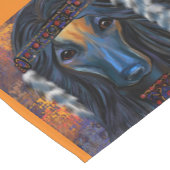 Afghan Hound Southwestern Art Kurzer Tischläufer (Ecke)