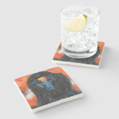 Afghan Hound Steinuntersetzer (Seitenansicht)