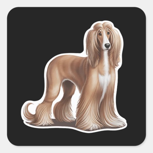 Afghan Hound Sticker (Vorderseite)