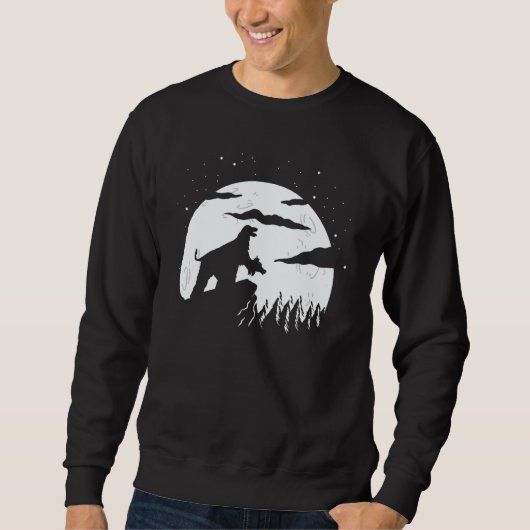 Afghan Hound under Moon for Halloween Costume 1 Sweatshirt (Vorderseite)