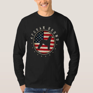 Afghan Hound USA-Flagge 4. Juli Hundemutter Vater T-Shirt