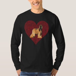 Afghan Hound Valentinstag Hunde Liebe Fingerabdruc T-Shirt