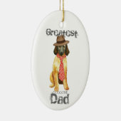 Afghan Hound Vater Keramik Ornament (Rechts)