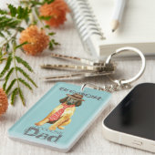 Afghan Hound Vater Schlüsselanhänger (Vorderseite rechts)