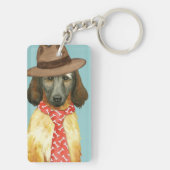 Afghan Hound Vater Schlüsselanhänger (Rückseite)