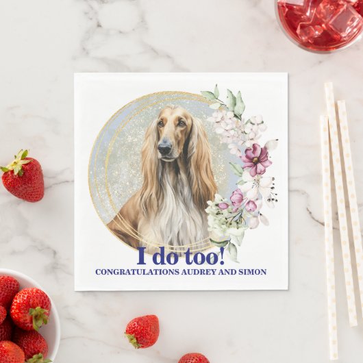 Afghan Hound Wedding Napkins mit Hogs Foto Serviette (Beispiel)