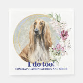 Afghan Hound Wedding Napkins mit Hogs Foto Serviette (Vorderseite)