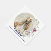 Afghan Hound Wedding Napkins mit Hogs Foto Serviette (Ecke)
