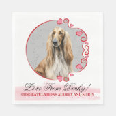 Afghan Hound Wedding Napkins mit Hogs Foto Serviette (Vorderseite)