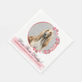 Afghan Hound Wedding Napkins mit Hogs Foto Serviette (Ecke)