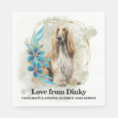 Afghan Hound Wedding Napkins mit Hogs Foto Serviette (Vorderseite)