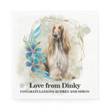 Afghan Hound Wedding Napkins mit Hogs Foto