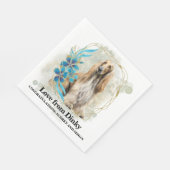 Afghan Hound Wedding Napkins mit Hogs Foto Serviette (Ecke)
