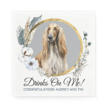 Afghan Hound Wedding Napkins mit Hogs Foto
