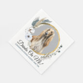 Afghan Hound Wedding Napkins mit Hogs Foto Serviette (Ecke)