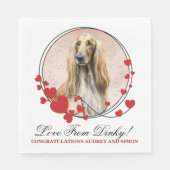 Afghan Hound Wedding Napkins mit Hogs Foto Serviette (Vorderseite)