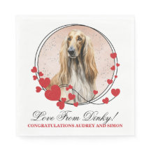 Afghan Hound Wedding Napkins mit Hogs Foto