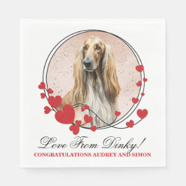 Afghan Hound Wedding Napkins mit Hogs Foto Serviette