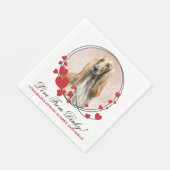Afghan Hound Wedding Napkins mit Hogs Foto Serviette (Ecke)