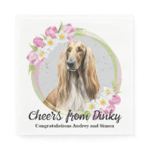 Afghan Hound Wedding Napkins mit Hogs Foto