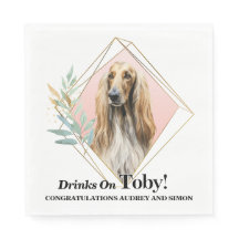 Afghan Hound Wedding Napkins mit Hogs Foto