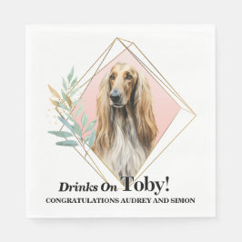 Afghan Hound Wedding Napkins mit Hogs Foto Serviette