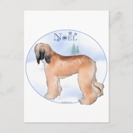 Afghan Hound Weihnachten (Vorderseite)
