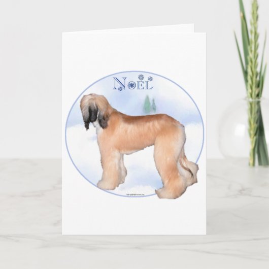 Afghan Hound Weihnachten (Vorderseite)