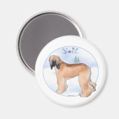 Afghan Hound Weihnachten - Magnet (Vorderseite/Rückseite)