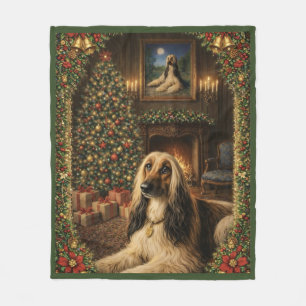 Afghan Hound Weihnachts-Wurfdecke Fleecedecke