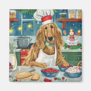 Afghan Hound Weihnachtsbäckerei: Festliches Weihna Magnet