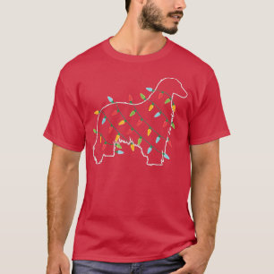 Afghan Hound Weihnachtsbaum Light Pajama Xmas Hund T-Shirt