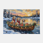 Afghan Hound Weihnachtsboot Urlaub Fußmatte (Vorderseite)