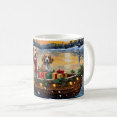 Afghan Hound Weihnachtsboot Urlaub Kaffeetasse (VorderseiteRechts)