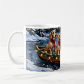 Afghan Hound Weihnachtsboot Urlaub Kaffeetasse (Links)