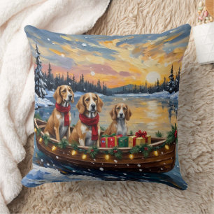 Afghan Hound Weihnachtsboot Urlaub Kissen
