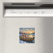Afghan Hound Weihnachtsboot Urlaub Magnet (In Situ (Geschirrspüler))