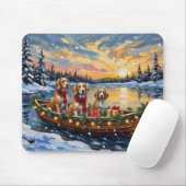Afghan Hound Weihnachtsboot Urlaub Mousepad (Mit Mouse)