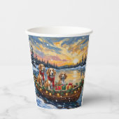 Afghan Hound Weihnachtsboot Urlaub Pappbecher (Vorderseite)