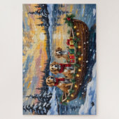 Afghan Hound Weihnachtsboot Urlaub Puzzle (Vertikal)