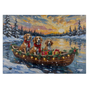 Afghan Hound Weihnachtsboot Urlaub Schneidebrett