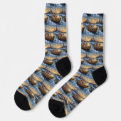 Afghan Hound Weihnachtsboot Urlaub Socken (Linkes Detail)