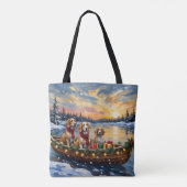 Afghan Hound Weihnachtsboot Urlaub Tasche (Rückseite)