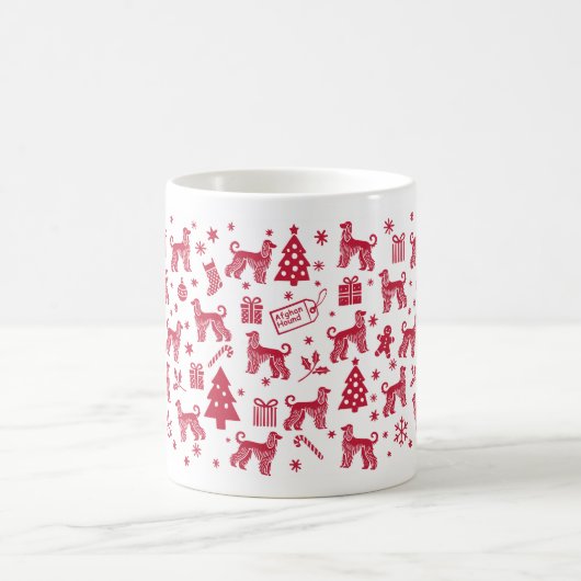 Afghan Hound Weihnachtsdesign Kaffeetasse (Mittel)